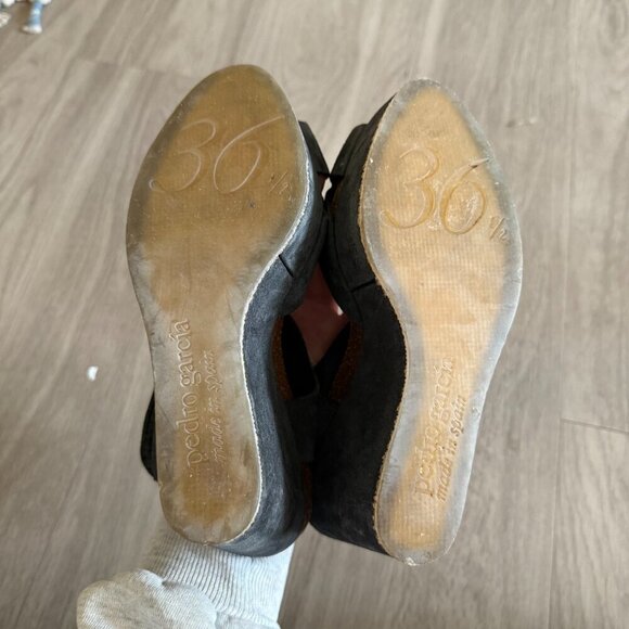 Pedro Garcia Wedge Sandals Size 36.5 Color Grey - Picture 6 of 6